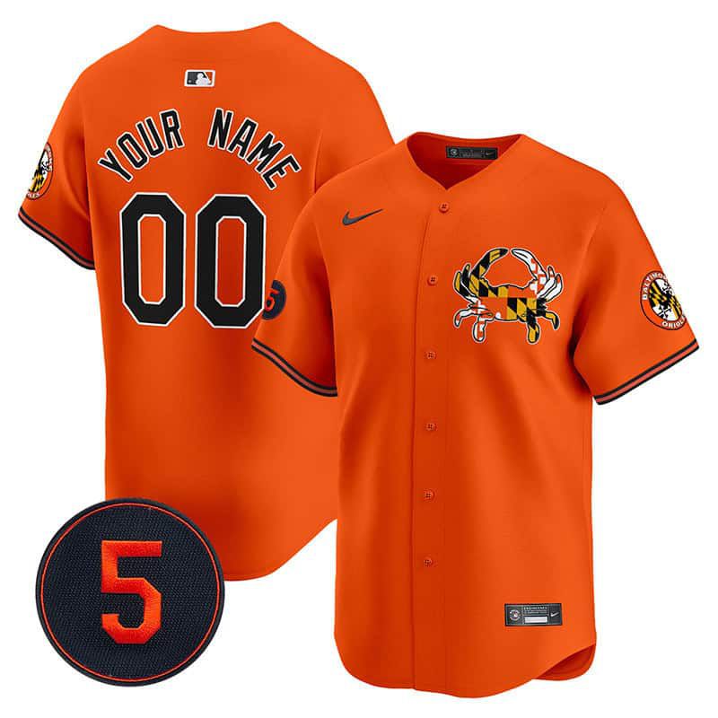 Men Baltimore Orioles Orange 2024 Nike Robinson Patch Vapor Premier Limited Custom MLB Jersey